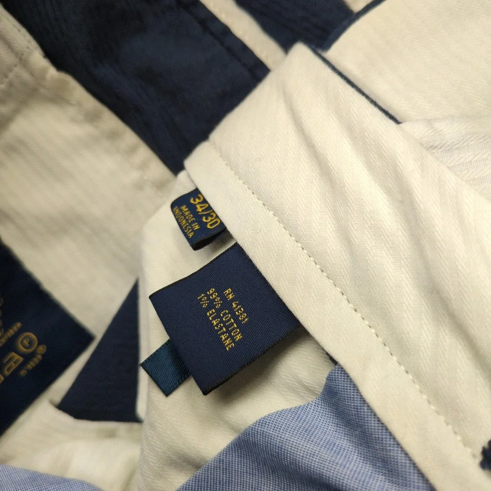 Polo Ralph Lauren Pants Mens 34x30 Blue Navy Corduroy Straight Stretch Classic